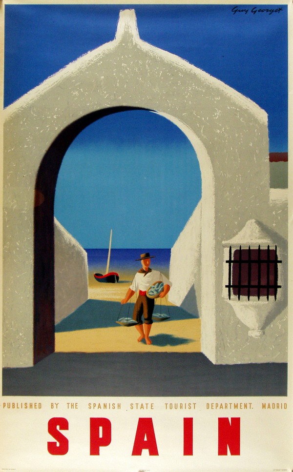 Spain fisherman by VINTAGE POSTER